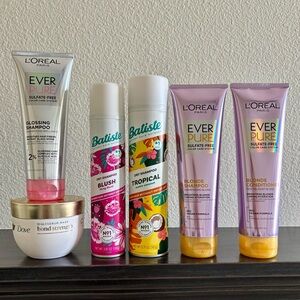 HAIR BUNDLE!! 6 NWT Hair Products, L’Oréal, Dove, Batiste
